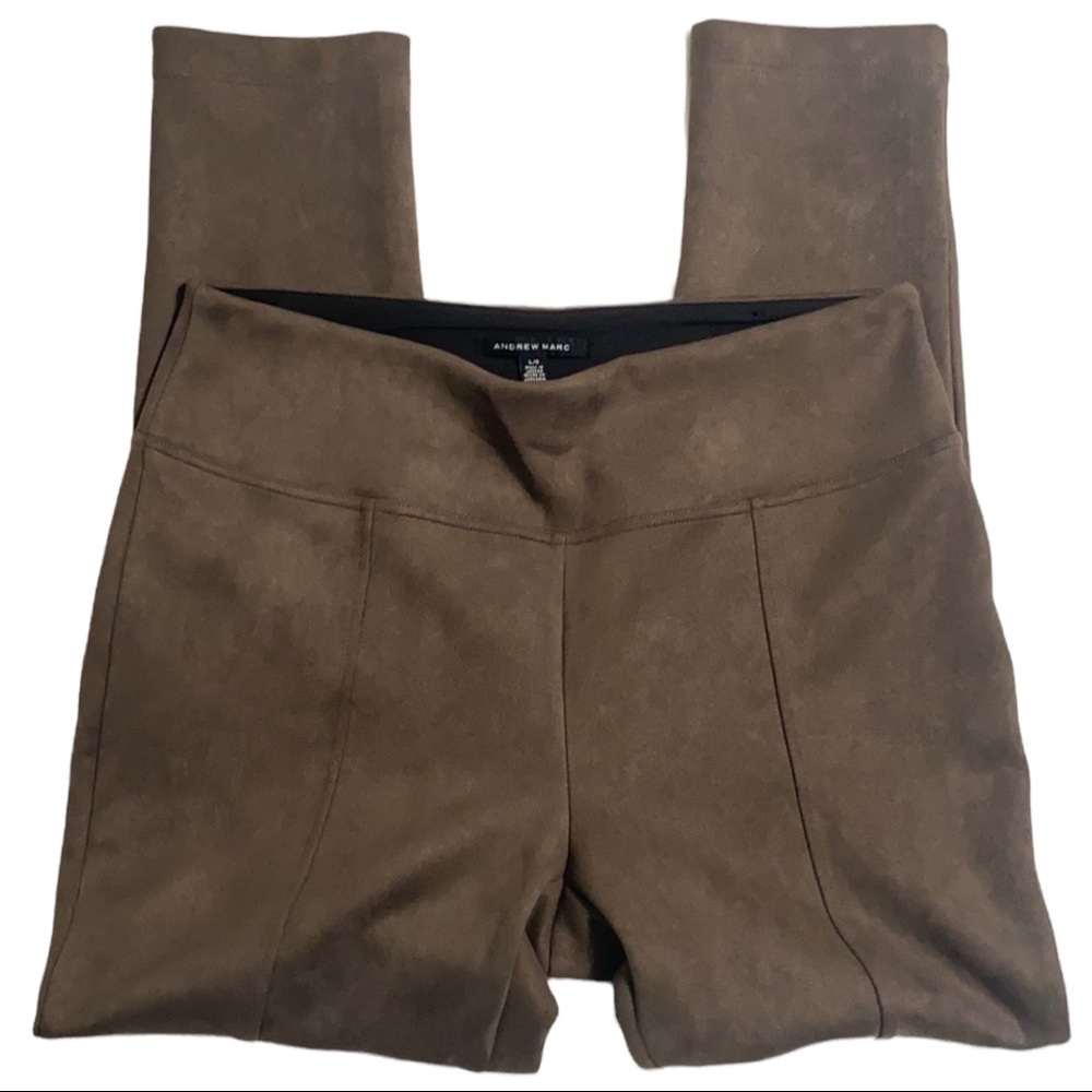 Andrew Marc Faux Suede Pull On Waist Legging Paints Size L